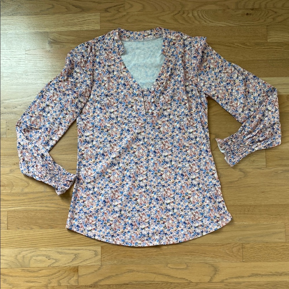 Floral Long Sleeve Women's Top